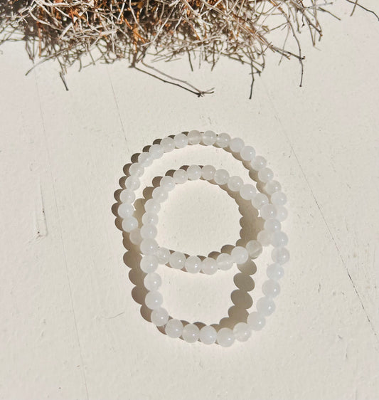 Weiße Jade Armband