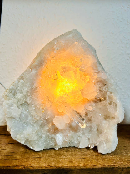 Bergkristall Lampe