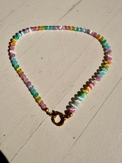 Selenit Choker „Aura Glow"