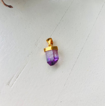 Amethystspitze Anhänger– 925 Silber vergoldet (limitiert)