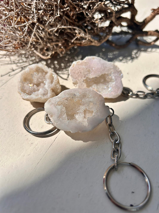 Schlüsselanhänger mit Geode