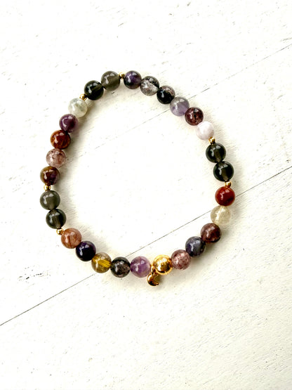 STARDUST COLLECTION Armband – Tektit × Auralite-23 | 18 cm