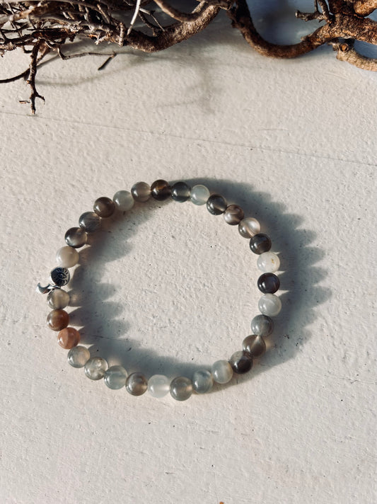 Mondstein Dunkel Armband | Handmade