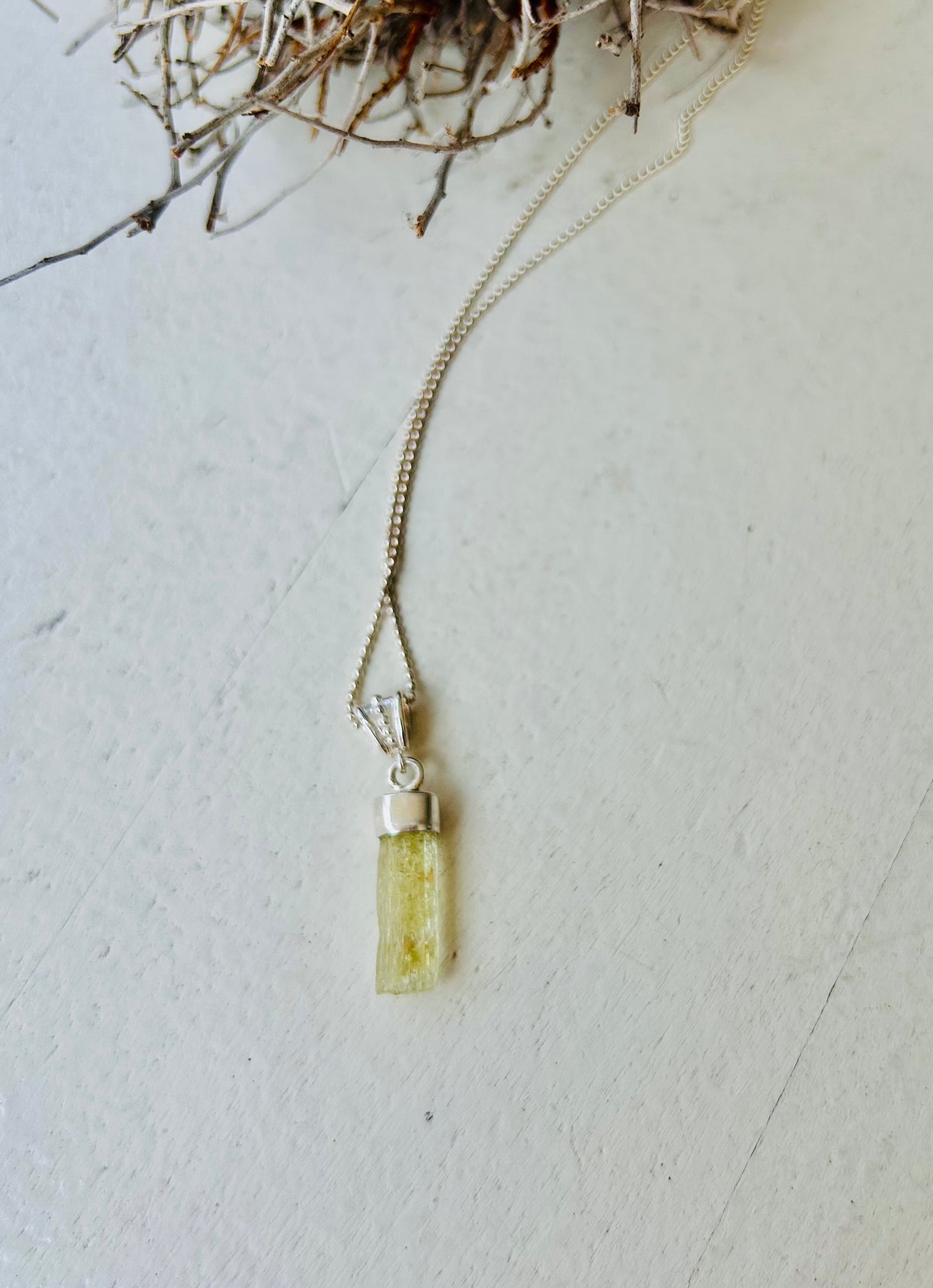 Heliodor Kettenanhänger – 925 Silber
