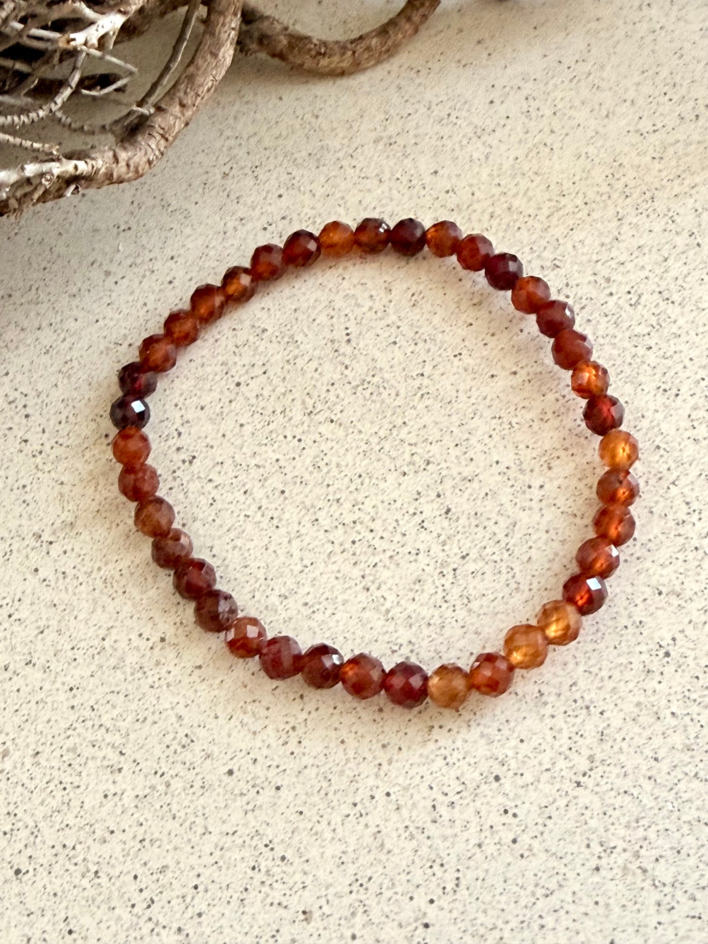 Granat Orange Armband