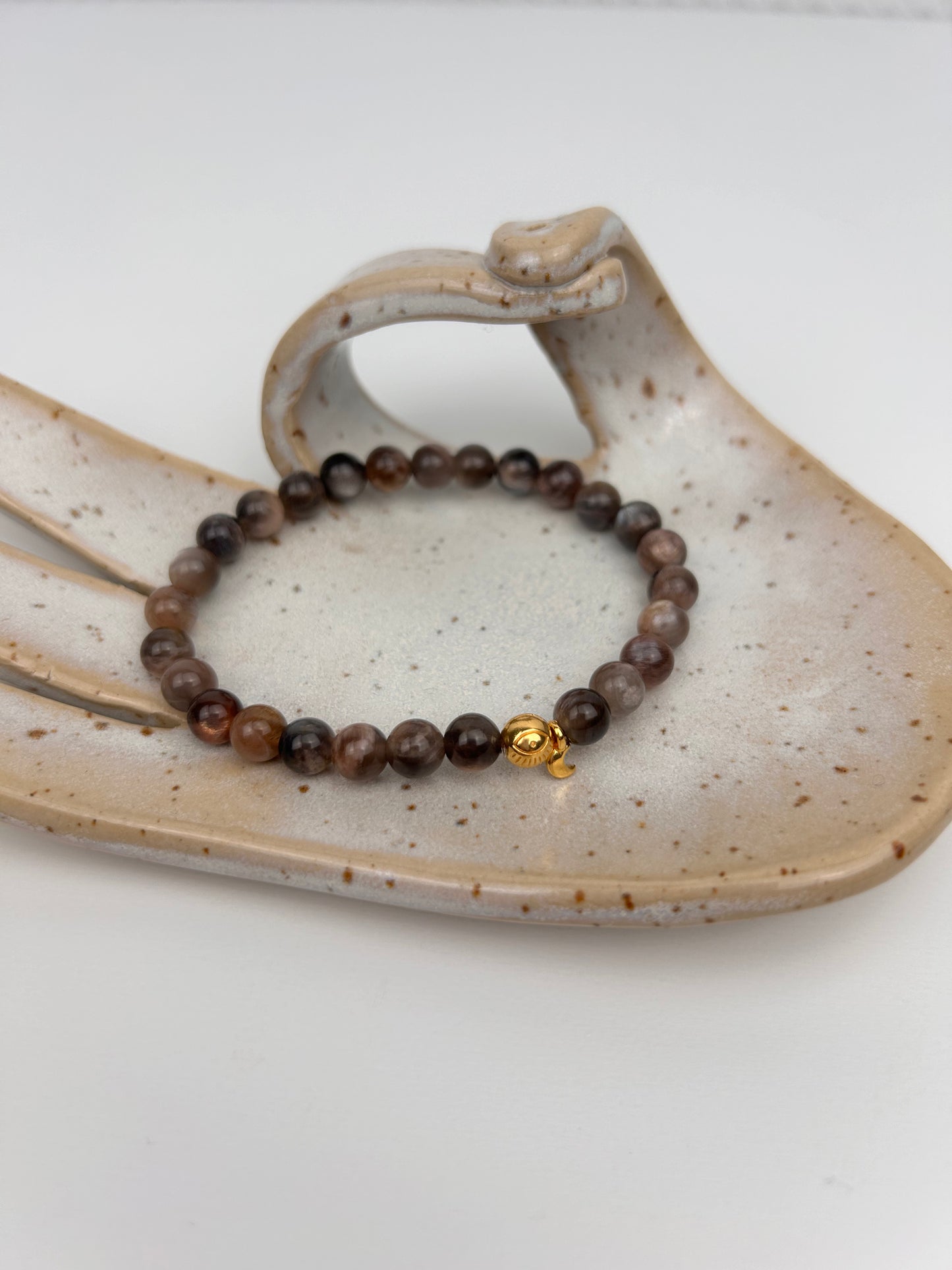Mondstein Dunkel Armband | Handmade