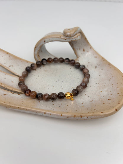 Mondstein Dunkel Armband | Handmade