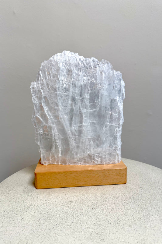 Selenit-Marienglas-Lampe | Wieder erhältlich!