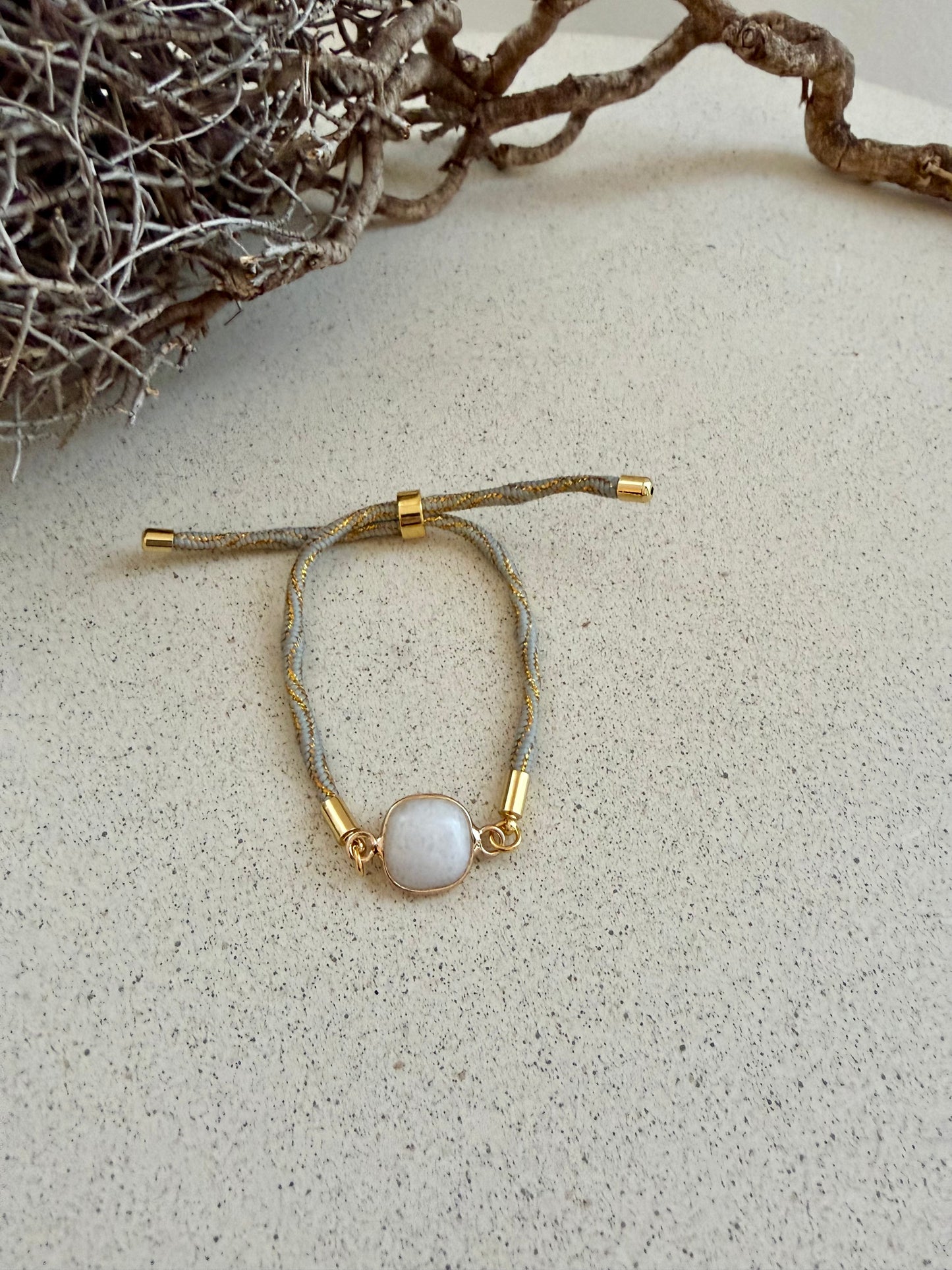 Greta - Kordelarmband mit Kristall