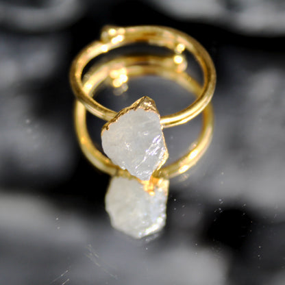 Ring | Mondstein | Amethyst | Peridot | Bergristall