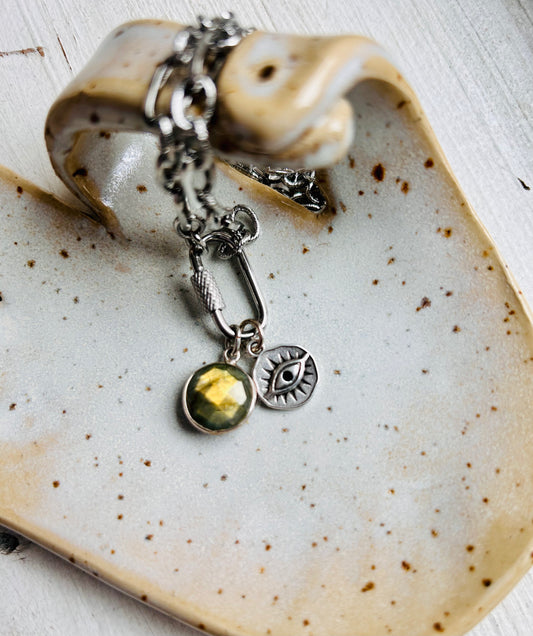 Labradorit Kette - Evil Eye