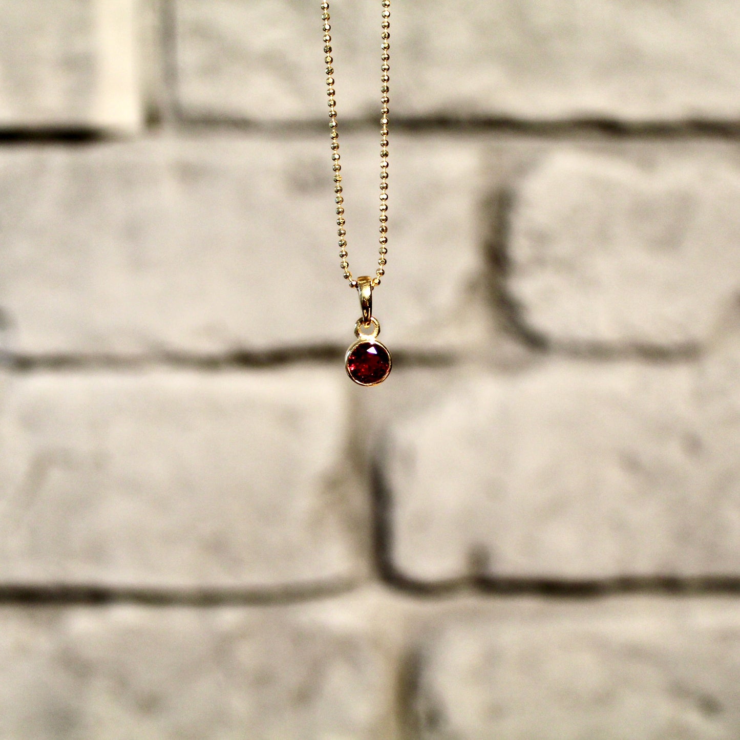Granat Anhänger | 925 Silber | 24k Gold | Limited Edition