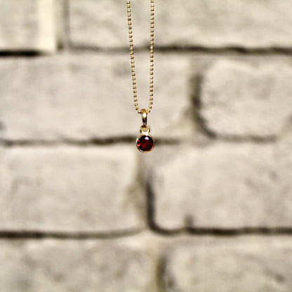 Granat Anhänger | 925 Silber | 24k Gold | Limited Edition