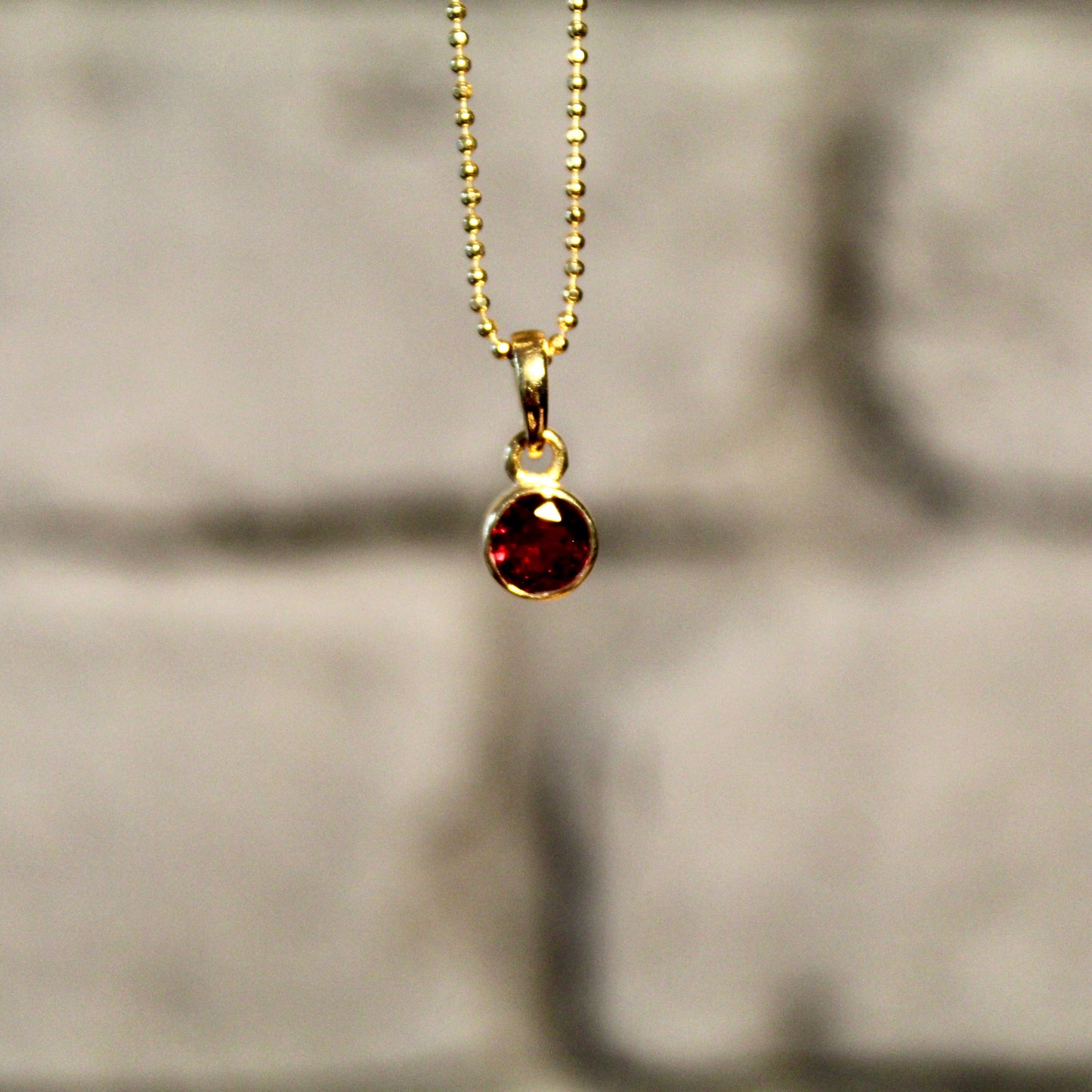 Granat Anhänger | 925 Silber | 24k Gold | Limited Edition