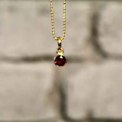 Granat Anhänger | 925 Silber | 24k Gold | Limited Edition