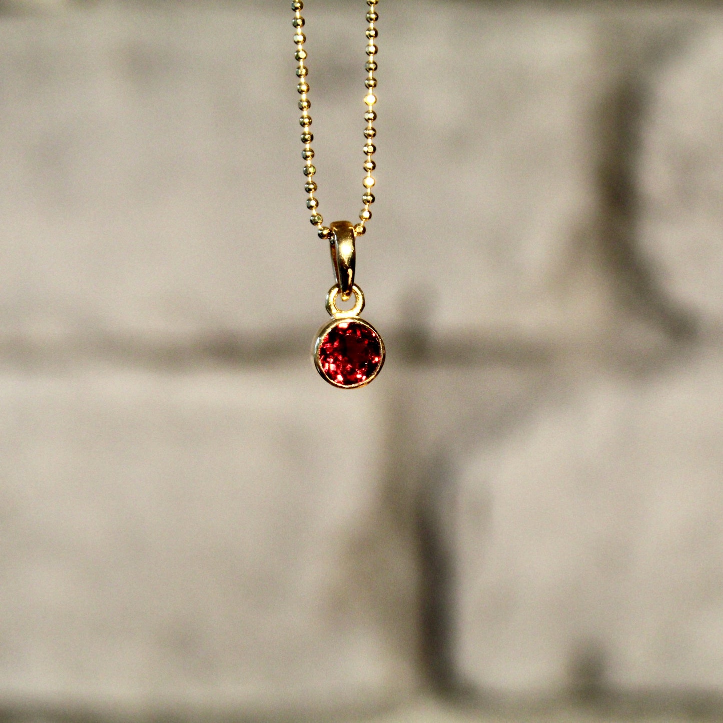 Granat Anhänger | 925 Silber | 24k Gold | Limited Edition