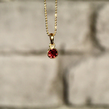Granat Anhänger | 925 Silber | 24k Gold | Limited Edition