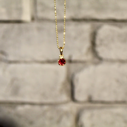 Granat Anhänger | 925 Silber | 24k Gold | Limited Edition