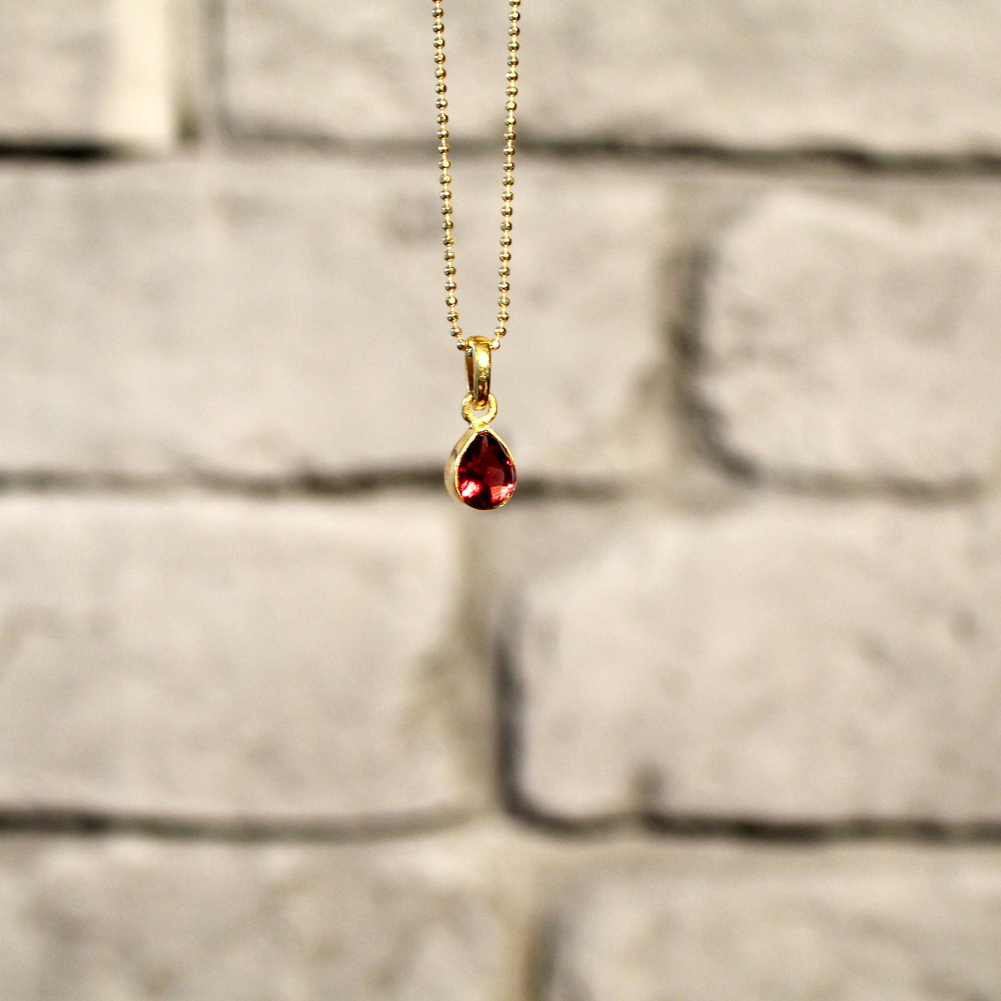 Granat Anhänger | 925 Silber | 24k Gold | Limited Edition