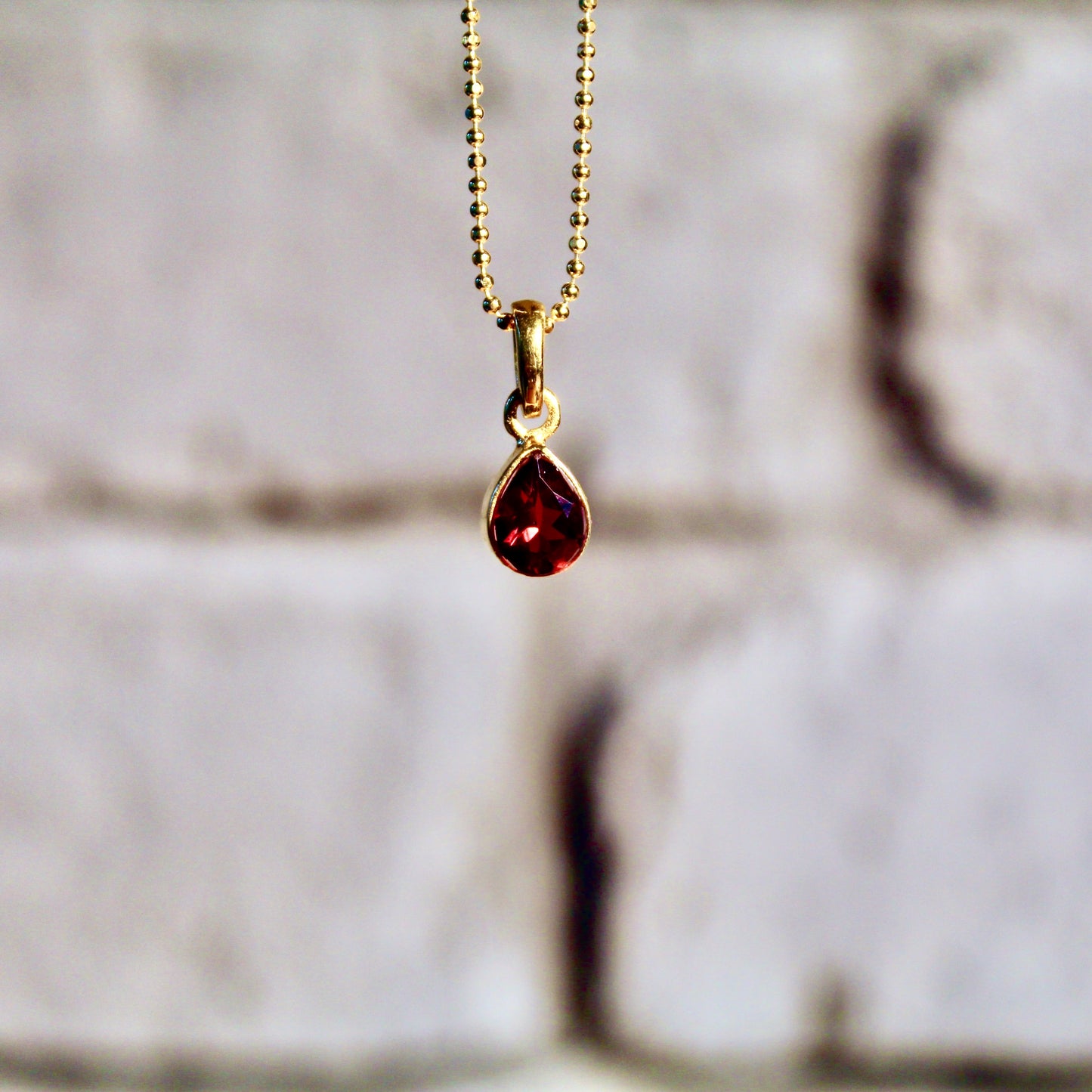 Granat Anhänger | 925 Silber | 24k Gold | Limited Edition