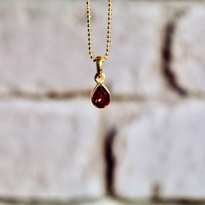 Granat Anhänger | 925 Silber | 24k Gold | Limited Edition