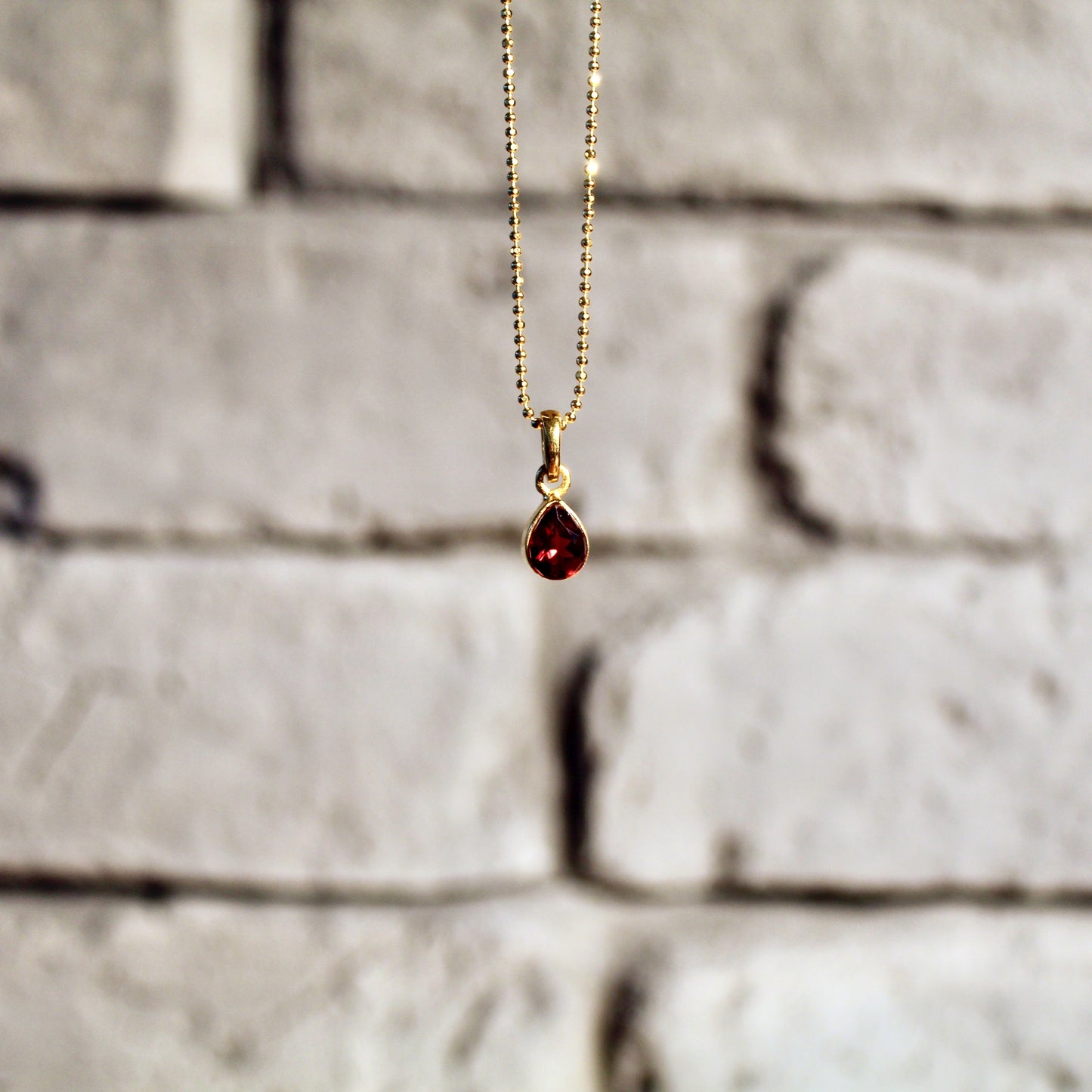 Granat Anhänger | 925 Silber | 24k Gold | Limited Edition