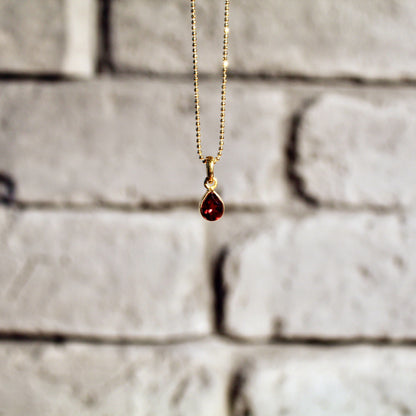 Granat Anhänger | 925 Silber | 24k Gold | Limited Edition