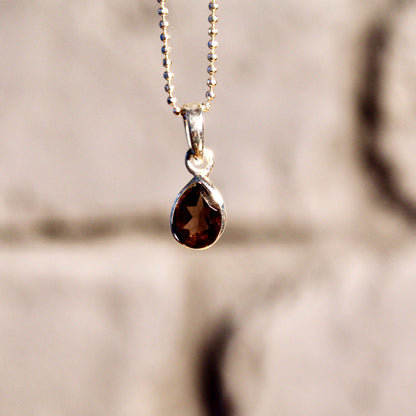 Rauchquarz Anhänger | 925 Silber | 24k vergoldet