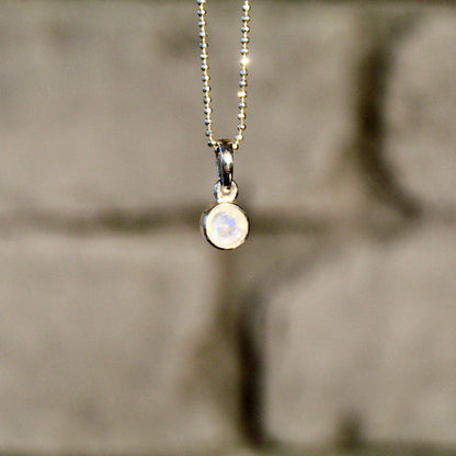 Regenbogen Mondstein Anhänger | 925 Silber | 24K vergoldet