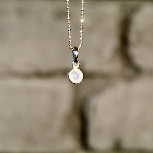 Regenbogen Mondstein Anhänger | 925 Silber | 24K vergoldet
